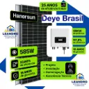 KIT SOLAR DE 700 KWh INV ST DE 5KW C/ 10 MOD 585Wp |Cap 5,85 KWp~Prod 745KWh FIBRO