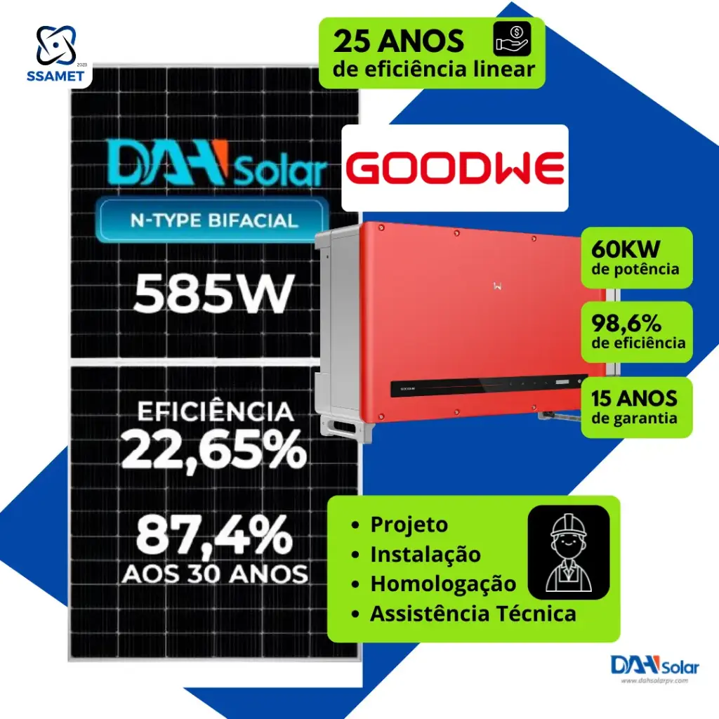 KIT GER 66,69 KWp INV S 60KW 8502 KWh (TEC1HALFCELL) SOLO