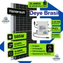 KIT SOLAR DE 500 KWh MICRO  DE 2,25KW C/ 8 MOD 570Wp |Cap 4,56 KWp~Prod 581KWh FIBRO 